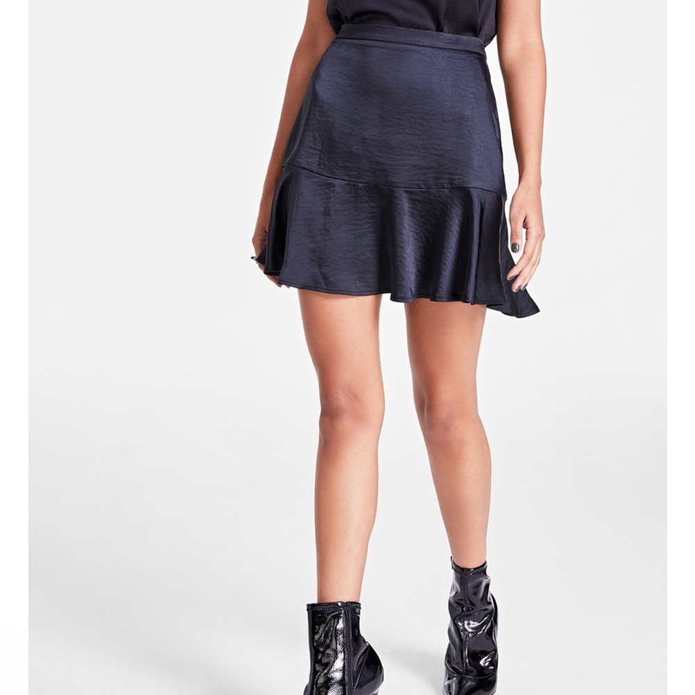 Bar 3 Satin Black Mini skirt Skirt